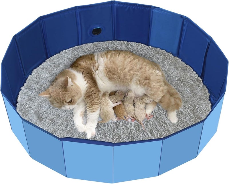 HALAGAS Cat Birthing Box, Whelping Box for Cats, Cat Birthing Nesting Boxs, Whelping Pool,Pet Birth Supplies, Foldable Cates Bath Pool, Convenient Storage, Easy to Clean, Can be Used Indoors or Outdoors - Image 1